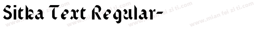 Sitka Text Regular字体转换